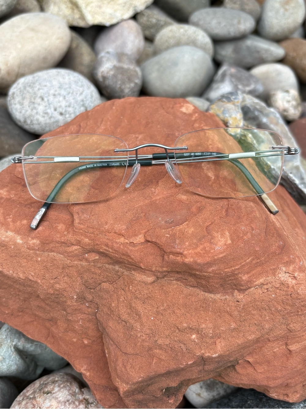 Silhouette 5227 40 6056 Rimless Eyeglass Frame Only  []-21-140 Titanium Austria